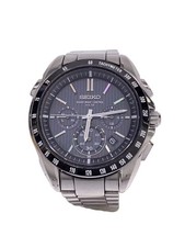 SEIKO Solar Watch Analog BLK SLV 8B82 0AE0