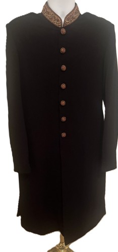 Men's Pakistani Wedding party Sherwani Coat Jacket heavy georgette fabric SMALL