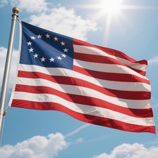 Betsy Ross Flag 3x5 Ft,Nylon Fabric Made in the USA,Outdoor Heavy Duty 13 Sta...