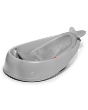 Skip Hop Infant Bath Tub 3-Stage Grow With Baby Smart Sling MOBY Bathtub Grey