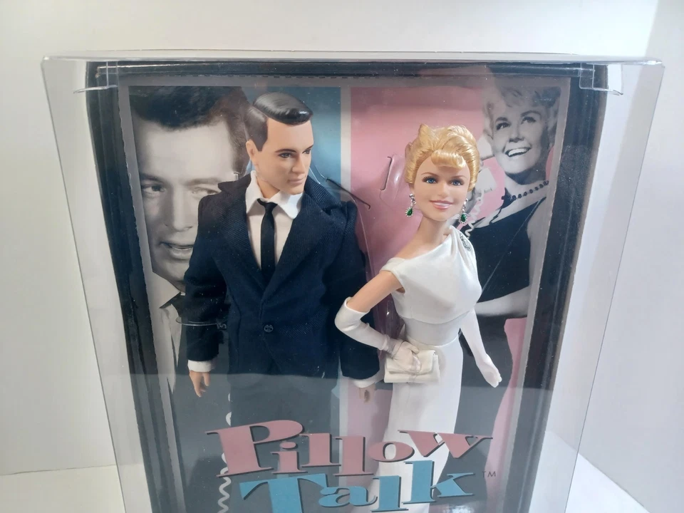 2011 BARBIE "PILLOW TALK" DORIS DAY & ROCK HUDSON PINK LABEL DOLL SET -NOS - Image 3 of 4