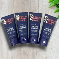 NEW Lot 4 x Dollar Shave Club DSC Shave Butter Sensitive Skin Translucent 3 oz