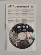 Streets of Sim City PC, 2000 Maxis Game - Disc And Keyboard Command Chart