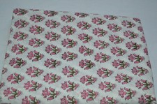 10 Yard Hand Block Print Floral Fabric 100 Cotton NO TARRIF CHARGES 100 ZK 218