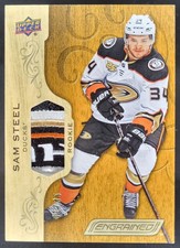 2018-19 Upper Deck Engrained Sam Steel Premium /35 Rookie MEM RC Ducks CL