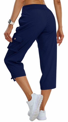 Women's Cargo Capris Pants Loose Fit Casual Hiking Pants Lightweight Quick Dry T - 第 2/7 張圖片