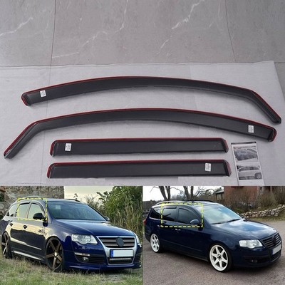 schwarz getönt Windabweiser Regenabweiser Für VW Passat B6 B7 Kombi 2005-2014