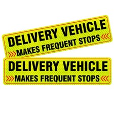 2Pack Delivery Vehicle Car Magnet,Delivery Vehicle Signs Car,Reflective Delivery