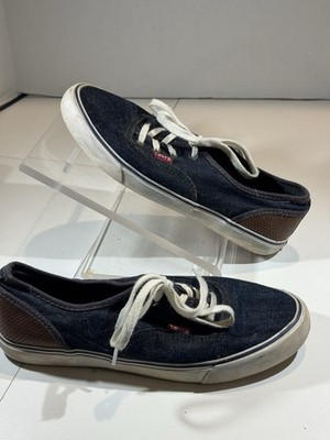 Levis Jordy Buck Denim/leather Tennis Shoes Classic Rare Women s Sz 9/40.5
