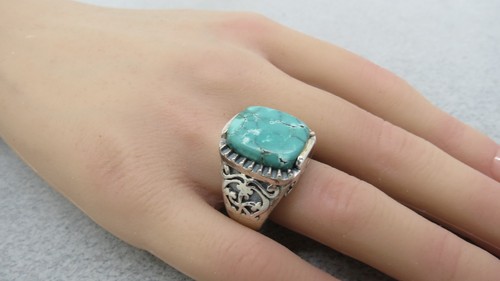 Sterling Silver Silpada Turquoise Ring Size 9 India 14.85 Grams 19mm High R1807 - 第 5/9 張圖片