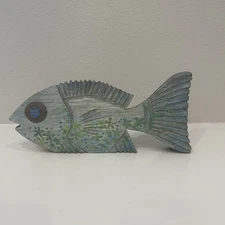 Fish Wall Hanging Sign For Pool Or Bar. 12” Long X 5” Tall X 1” Wide
