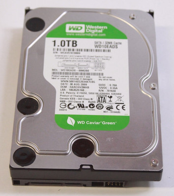 Western Digital 1-TB  SATA Hard Drive 3.5''  Caviar Green WD10EADS 32MB CACHE