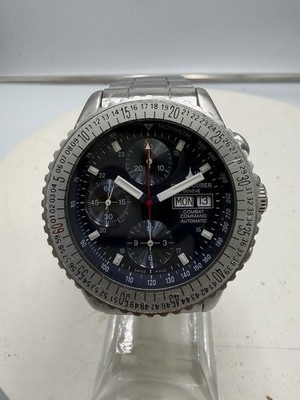 CHASE-DURER COMBAT COMMAND BLUE SWISS VALJOUX 7750 AUTOMATIC STAINLESS STEEL