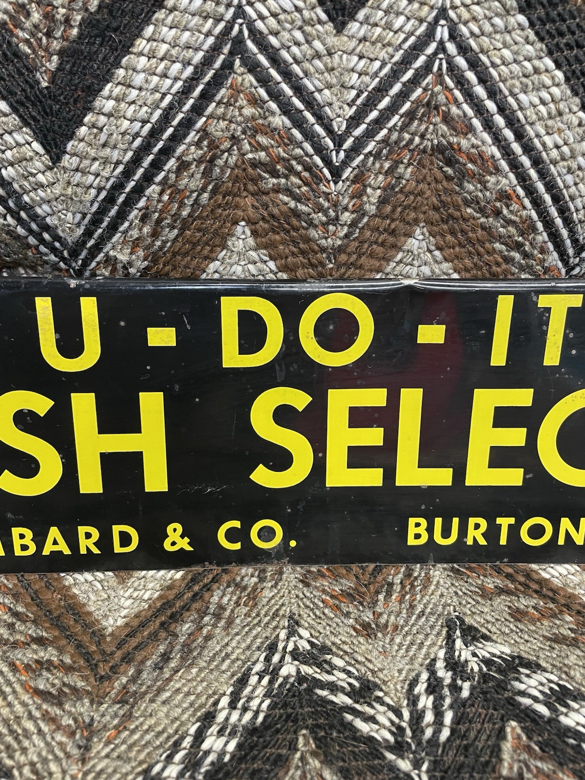 Vintage Sign Store Display Paint Brush Hardware Tool Advertising Pin Stripe