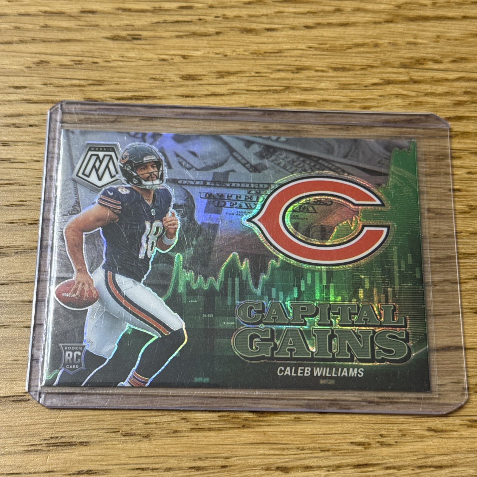 2024 Mosaic Caleb Williams Capital Gains Silver Holo Prizm RC Chicago Bears🔥