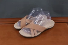 Vionic Zarie Slide Sandals Women's 8.5 Brown Leather  Slip On Arch Support Shoes