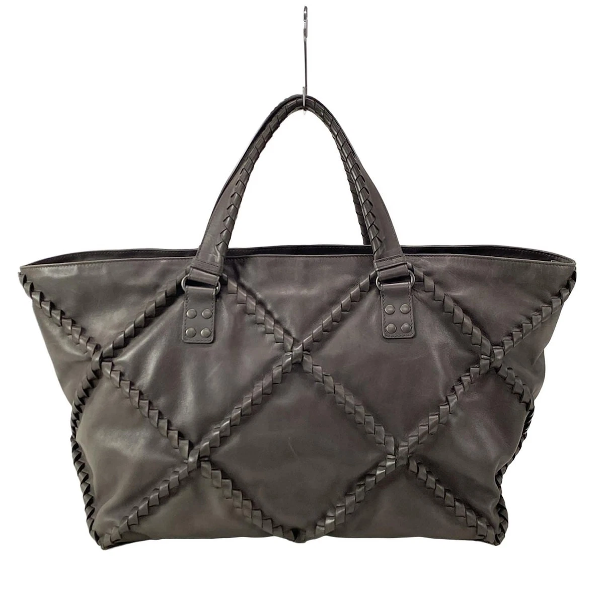 Borsa a mano originale BOTTEGA VENETA in pelle marrone scuro B*********