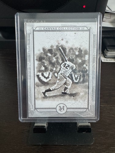 TRUE 1/1! Jackie Robinson 2024 Topps Museum Canvas Hand Drawn Artist Auto