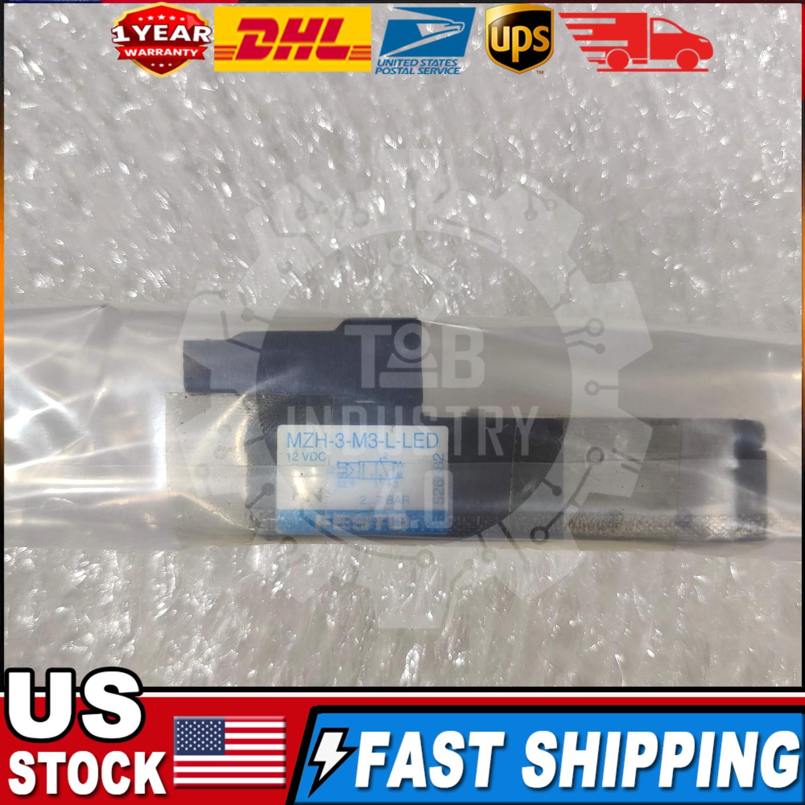 New Festo 30192 MZH-3-M3-L-LED, Pneumatic Valve 30192 MZH-3-M3-L-LED