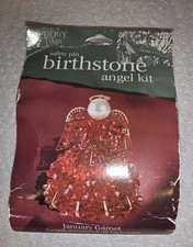 Holiday Time Safety Pin Birthstone Angels January Angel Beading Craft Kit garnet