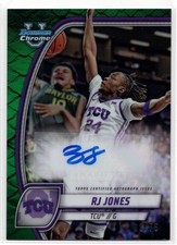 2024-25 Bowman Chrome U RJ JONES #84 Green Reptilian Refractor Auto /75