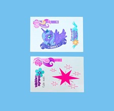 My Little Pony Temporary Tattoos Girls Time Designs Luna Twilight Sparkle 2 Pack