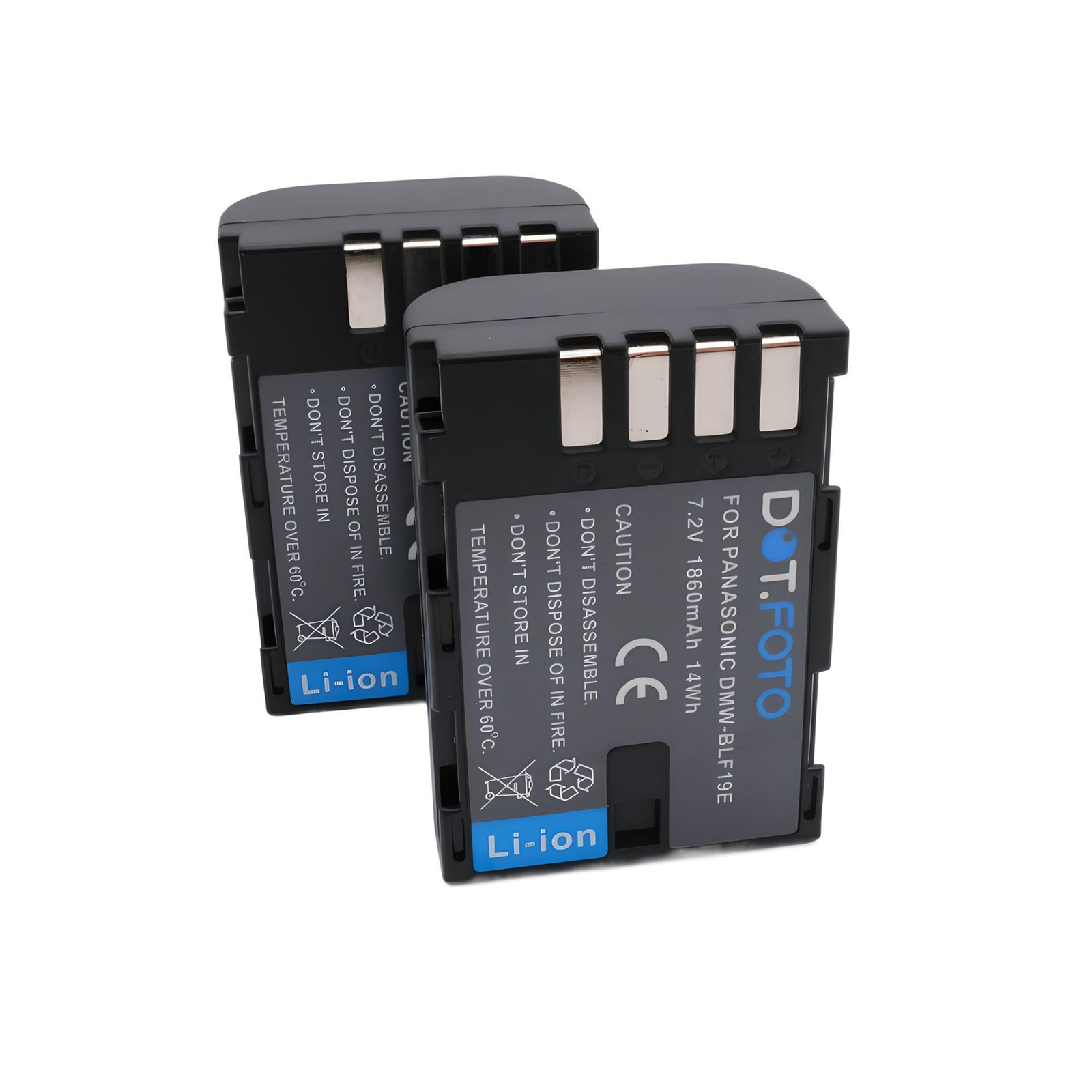 2x Battery for Panasonic DMW-BLF19,DMW-BLF19E | Lumix DMC-GH3, DMC-GH4