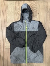 The North Face Boys Reversible Full Zip Jacket Size L 14/16 Gray Green Puffer