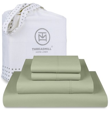 Threadmill Luxury 800 Thread Count California King 100% Cotton Sheets - Sage ...