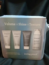 New  Living proof Volume+Shine+Texture Travel Set- Zip Pouch