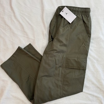 Jordan Essentials Woven Cargo Pants Undefeated Olive Green Sz Large FN4539-222