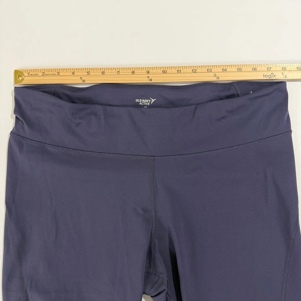 Leggings antiguos azul marino activos para mujer azul marino XXL Capri Go Dry malla detalles entrenamiento gimnasio Foto 3 de 4