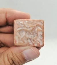 Roman Old Carved Stone Animal Seal Stamp Pendant Amulet Bead