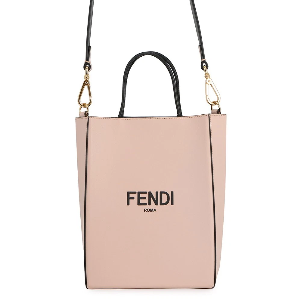 Fendi — FENDI Shopping bag (2-way bag) Size Small Leather Pink/Black 8BH382 ADP6