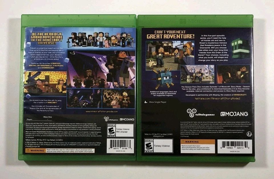 Minecraft Story Mode The Complete Adventure AND Season Two (Microsoft Xbox One) - Image 2 of 4