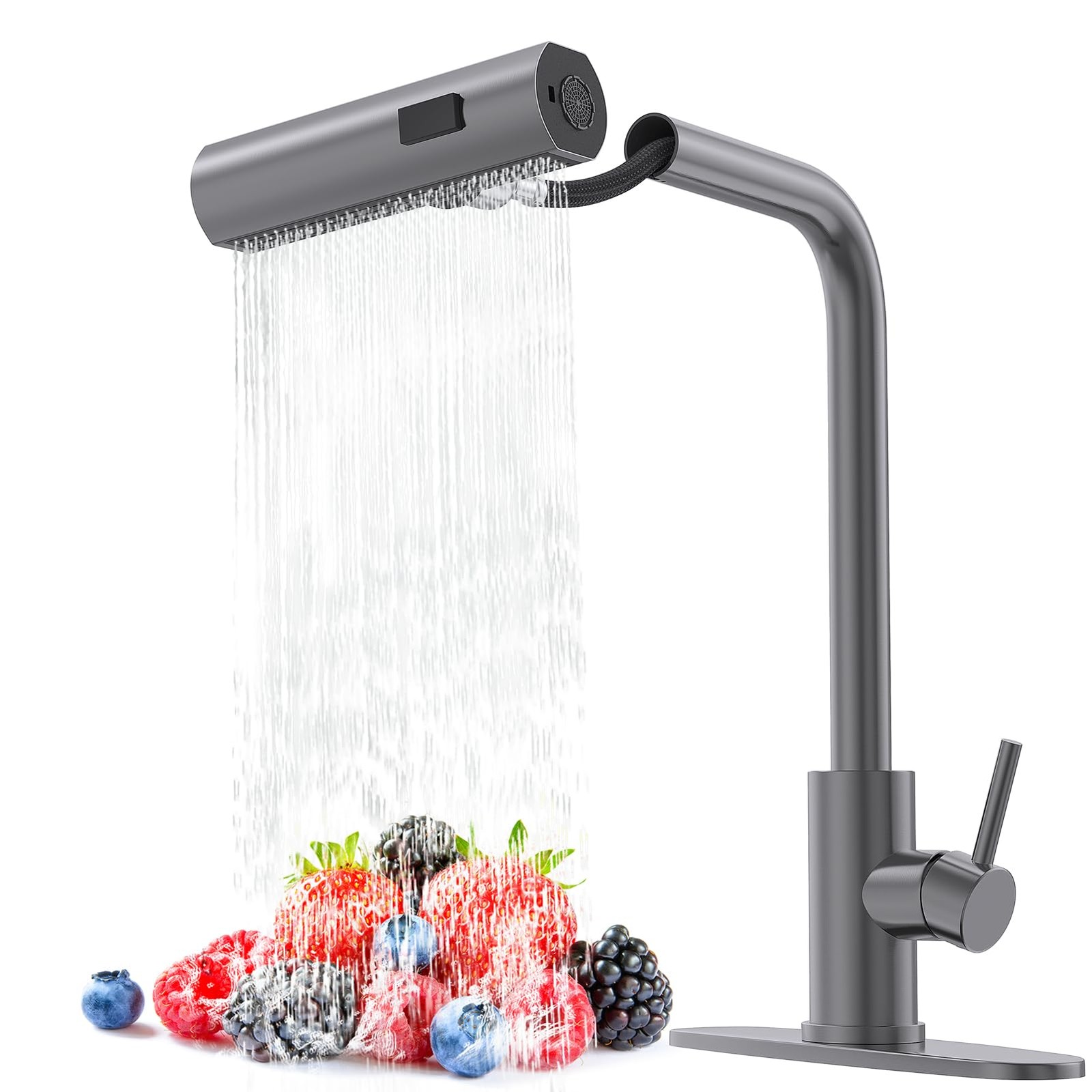 Single Handle High Flow Pull Down Sprayer Kitchen Faucet