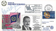FDC Parlement européen "Raul Ricardo ALFONSIN Argentine" SIGNE AUTOGRAPHE, 1984
