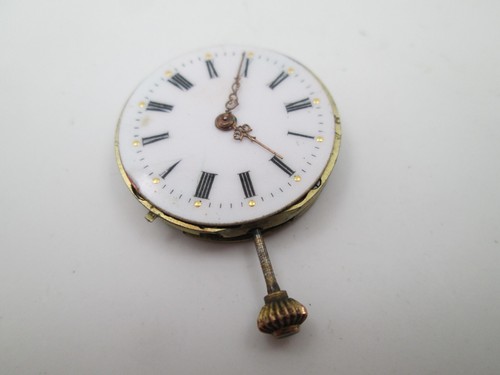 Máquina y esfera reloj de bolsillo. Cuerda remontoir. Dial porcelana. Suiza 1920 - Imagen 3 de 7