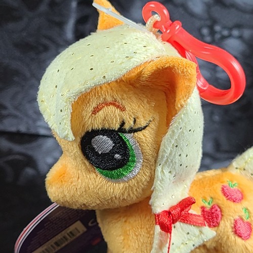 4.5" Applejack My Little Pony Plush Apple Jack Backpack Clip Toy by Aurora World - Picture 6 of 12