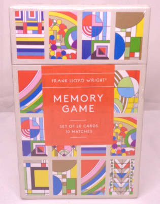 Frank Lloyd Wright Memory Game NEW Sealed 20 Cards 10 Matches 2020 Galison