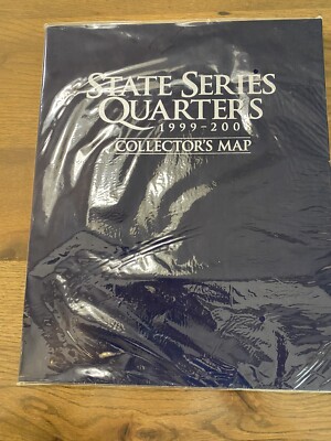 Large STATE SERIES QUARTER INSERT MAP By Whitman Hardcover New Sealed 1999-2008