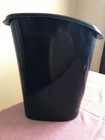 Trash Can Black Plastic Office Rubbish Can 17" — photo 2