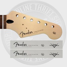 Fender Strat Waterslide Guitar Neck Headstock Decals with CS Logo Set of 2 
