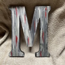 Wooden Hanging Letter   M   6  Tall