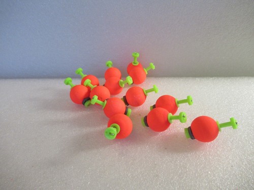 12 .75" FISHING BOBBERS Small Round Floats Weighted Foam Snap on Float Choice - Picture 5 of 12