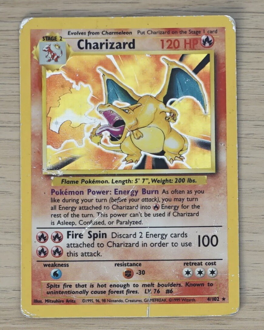 Charizard (4/102), Busca de Cards