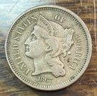 1867 Three Cent Nickel — photo from another recent sale