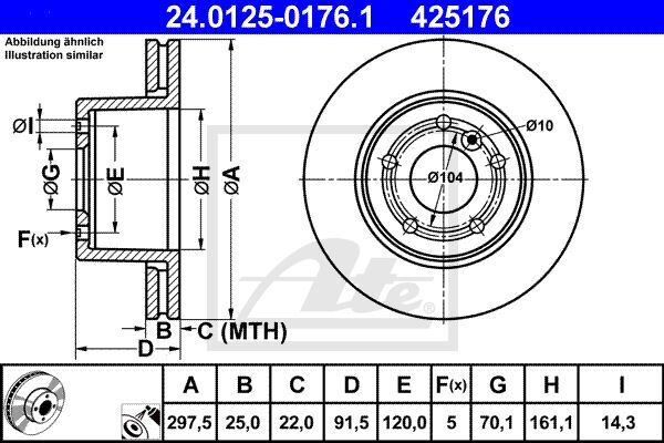 Jeu de 2 disques de frein arrière pour Land Rover Discovery II 2.5 TD5 et 4.0 V8