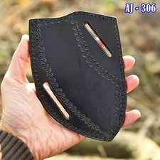 Fixed Blade Knife Leather Sheath Multi-Tool Pancake Belt Sheath Pocket Knife