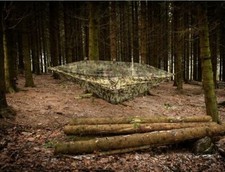 Snugpak Dschungel H&auml;ngematte mit Eingebauter Netz - Olive / Multi Gel&auml;nde Muster